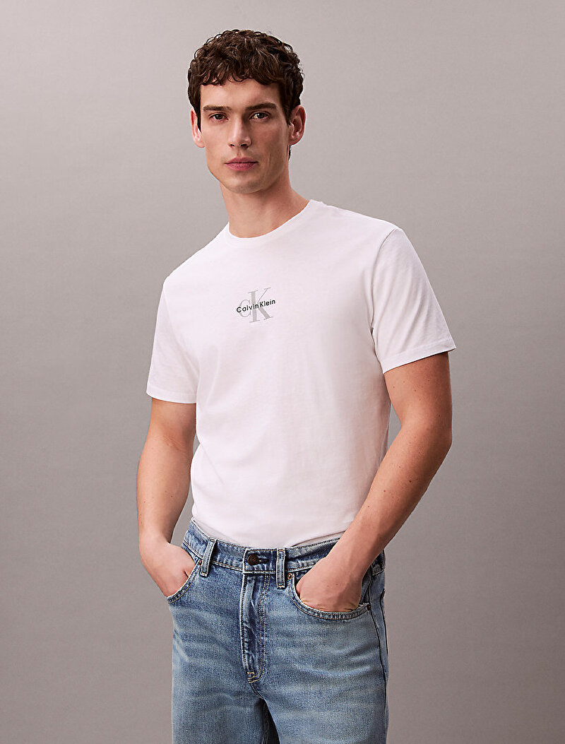 Erkek 30s Micro Monologo T-shirt