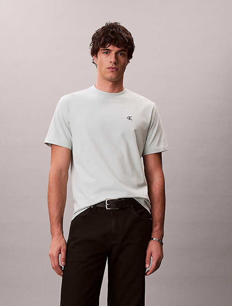 Calvin Klein Beyaz Renkli Erkek Easy Monogram T-shirt