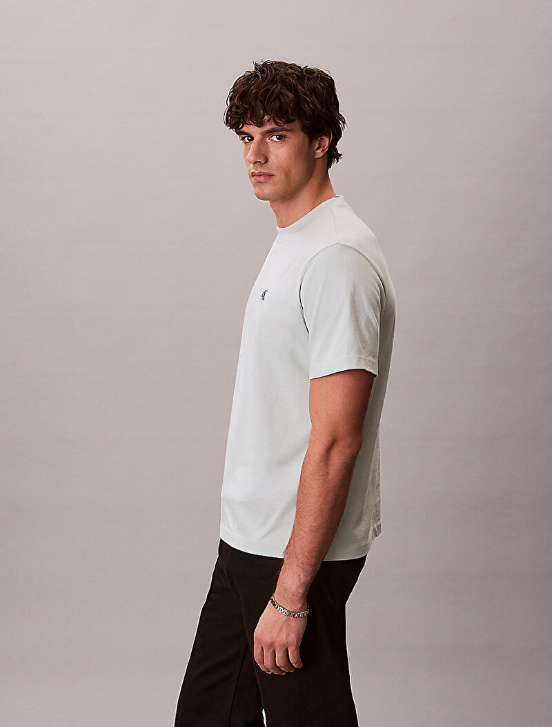 Calvin Klein Beyaz Renkli Erkek Easy Monogram T-shirt