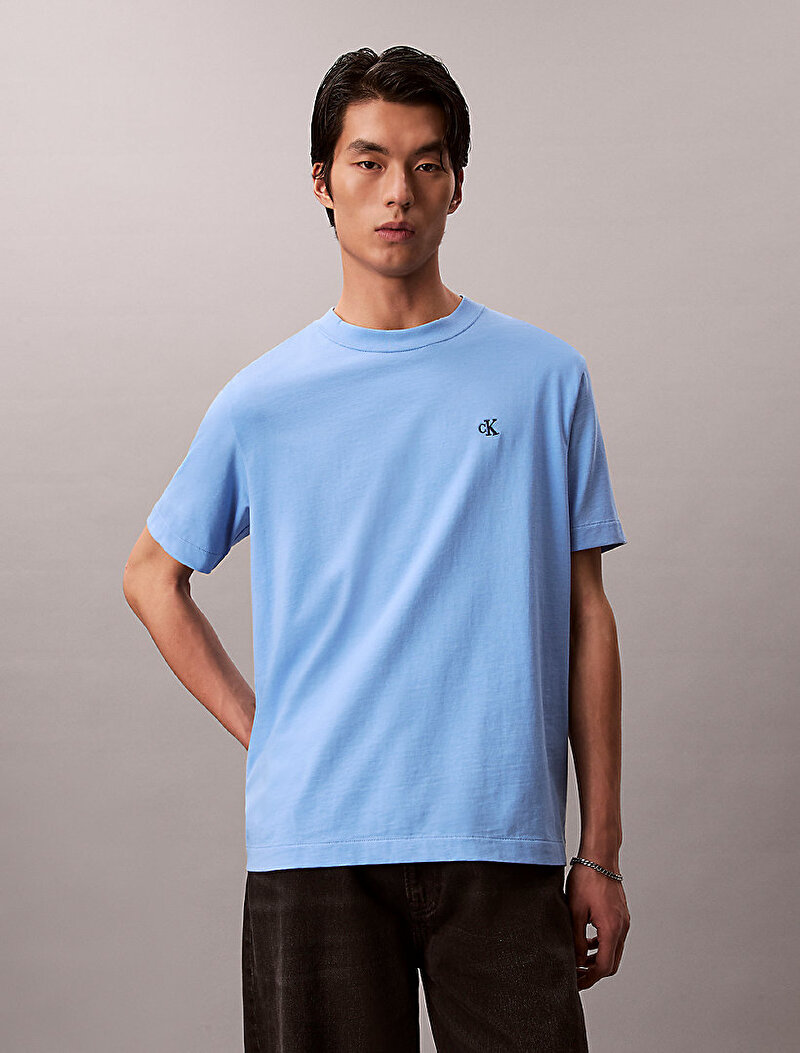 Calvin Klein Mavi Renkli Erkek Easy Monogram T-shirt