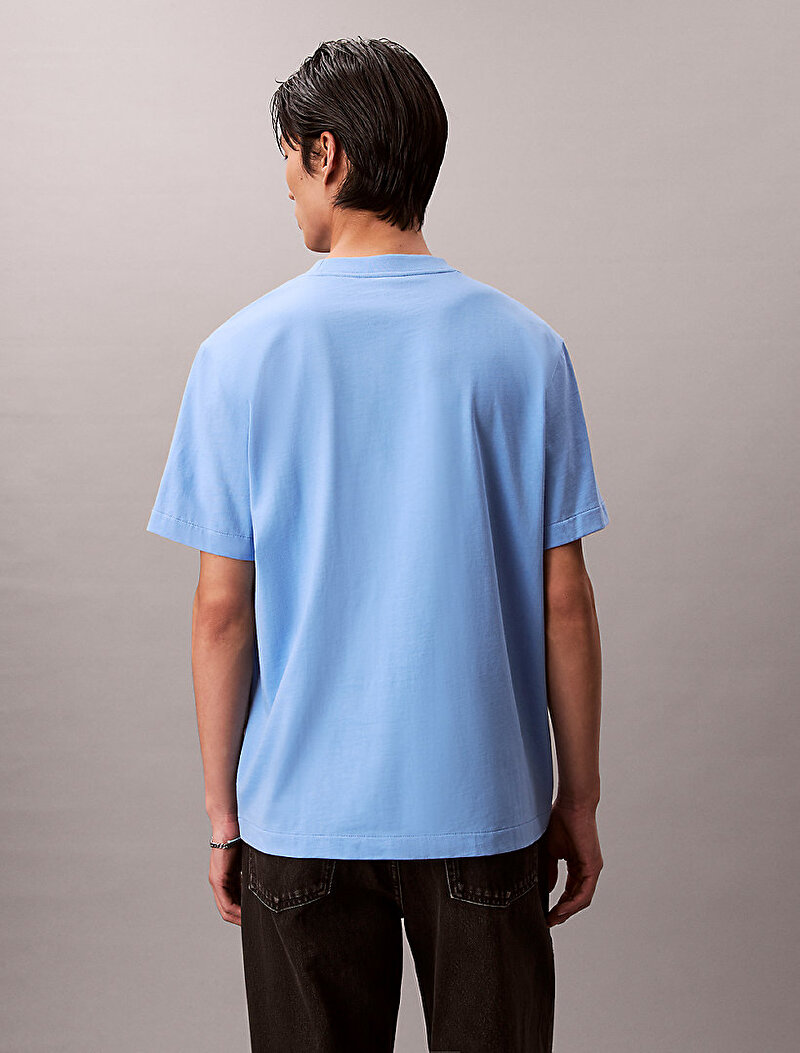 Calvin Klein Mavi Renkli Erkek Easy Monogram T-shirt