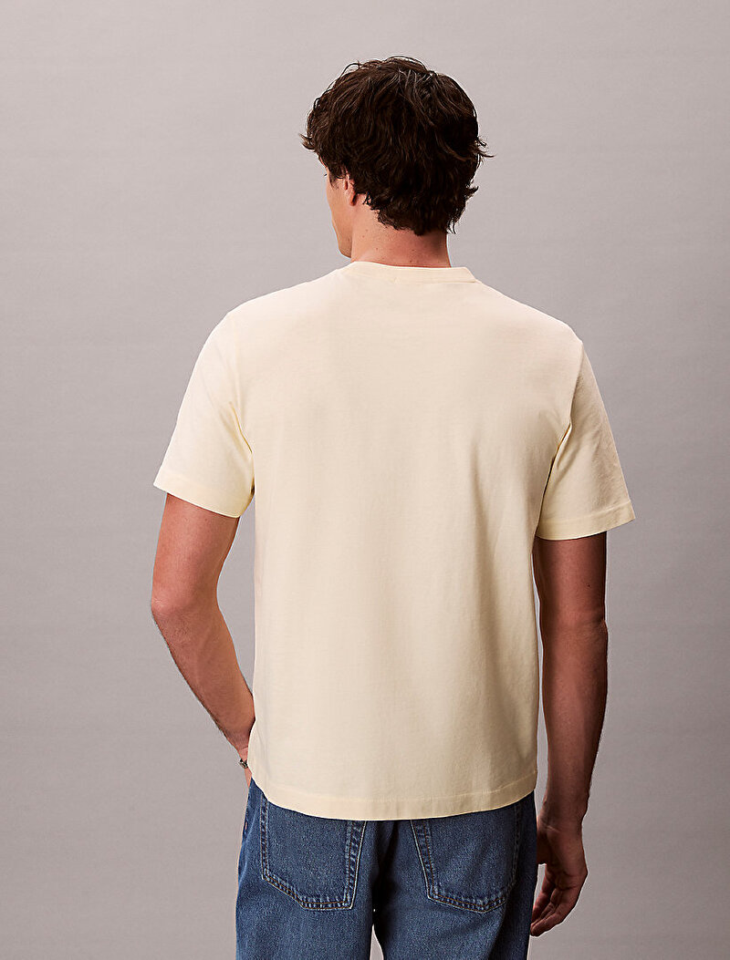 Calvin Klein Sarı Renkli Erkek Easy Monogram T-shirt