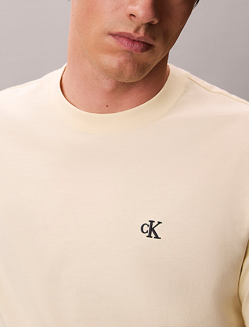 Calvin Klein Sarı Renkli Erkek Easy Monogram T-shirt