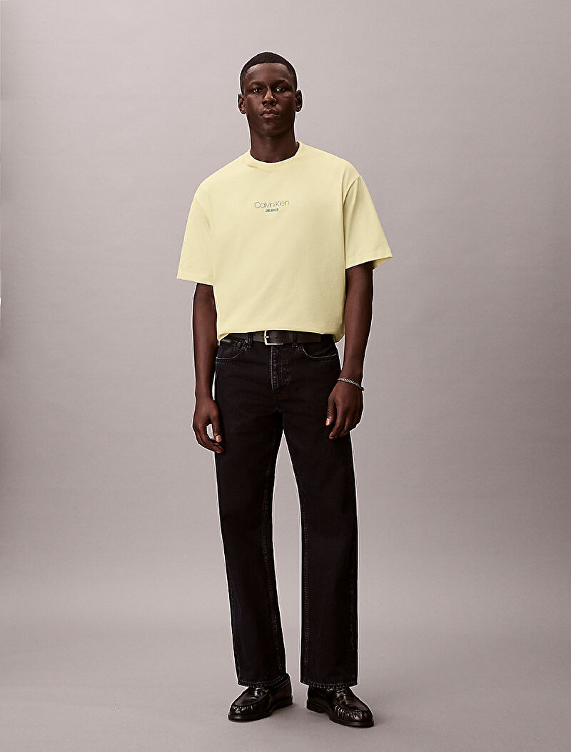 Calvin Klein Sarı Renkli Erkek 16s Relaxed Fit T-shirt