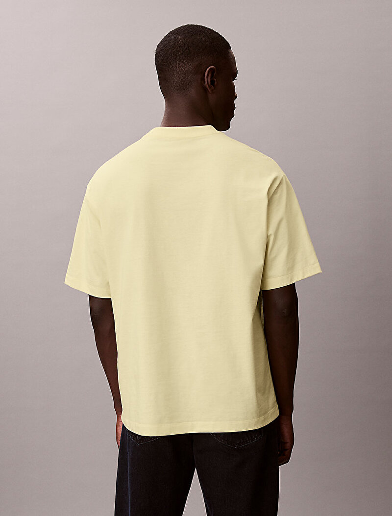 Calvin Klein Sarı Renkli Erkek 16s Relaxed Fit T-shirt