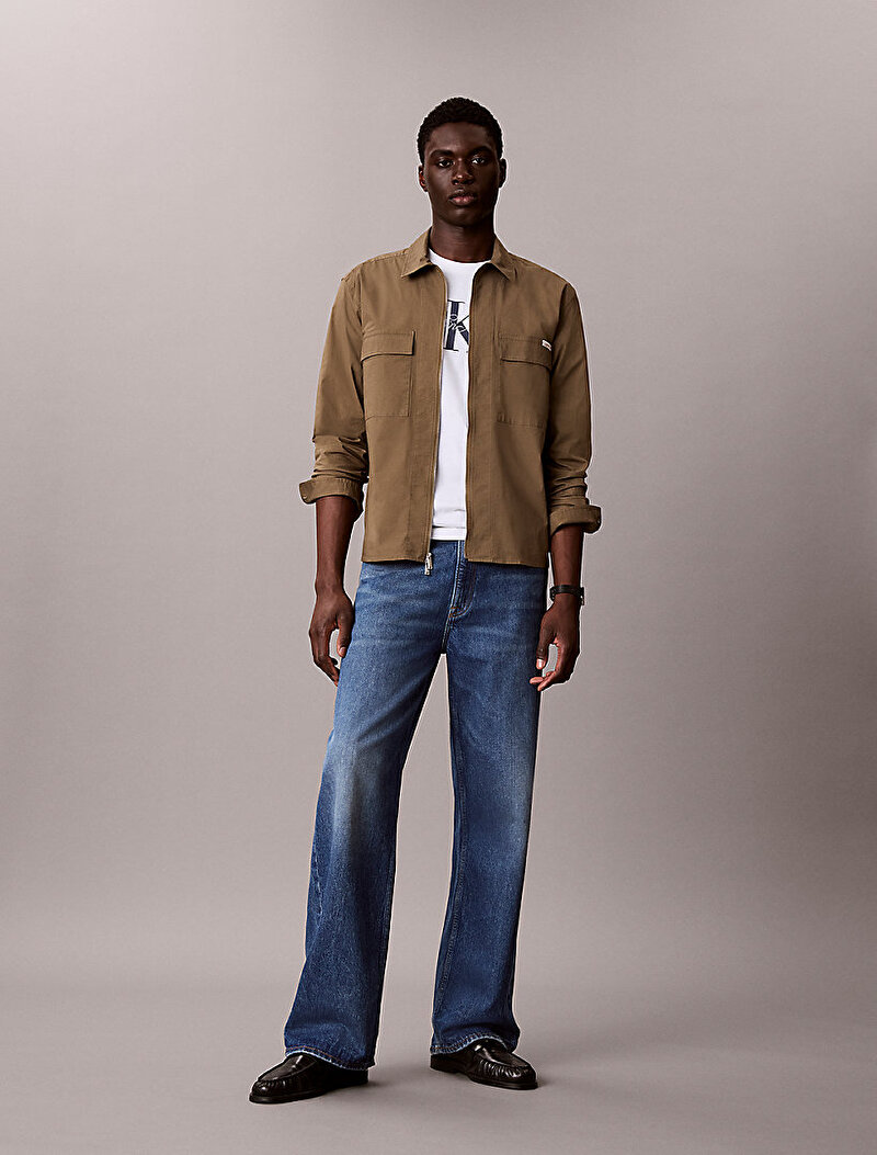 Calvin Klein Bej Renkli Erkek Cotton Naylon Easy Gömlek