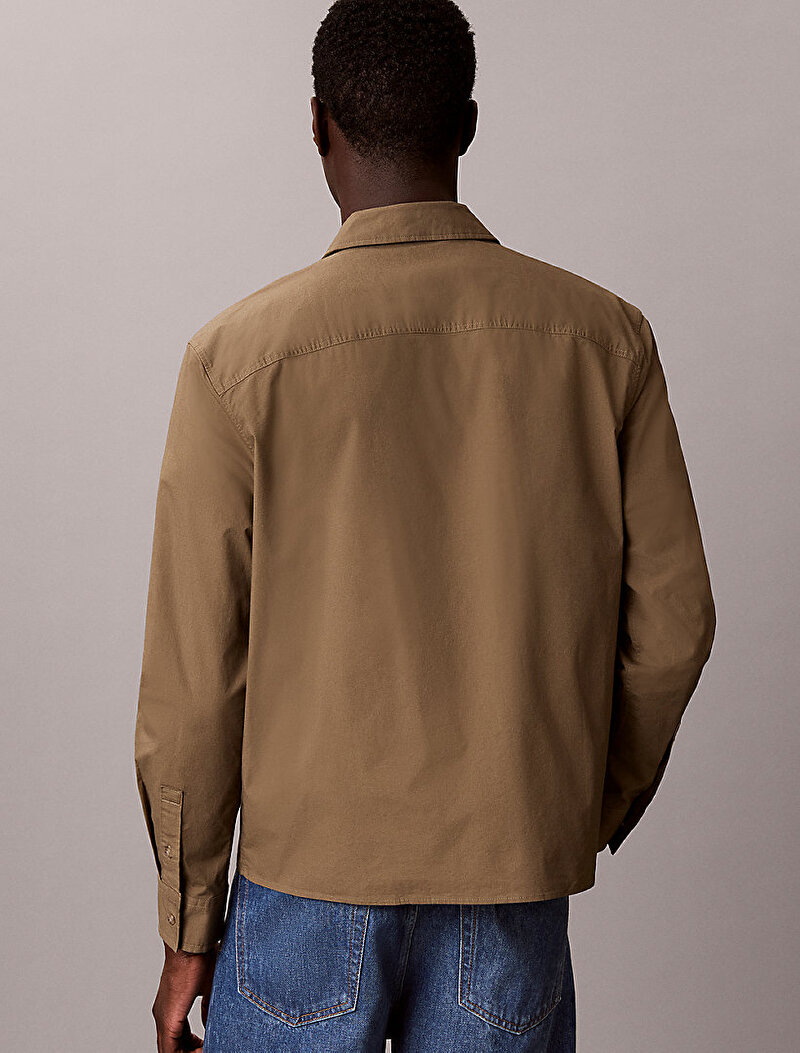 Calvin Klein Bej Renkli Erkek Cotton Naylon Easy Gömlek