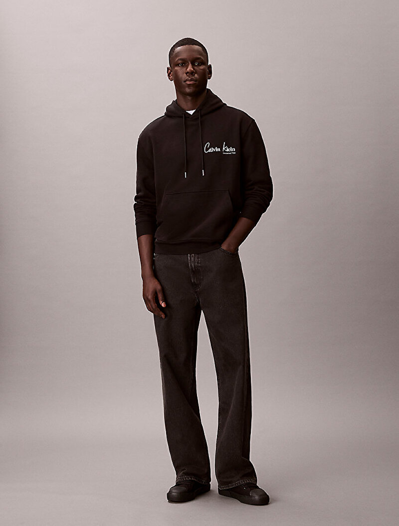 Calvin Klein Siyah Renkli Erkek 350 Terry Ck Graphic Sweatshirt
