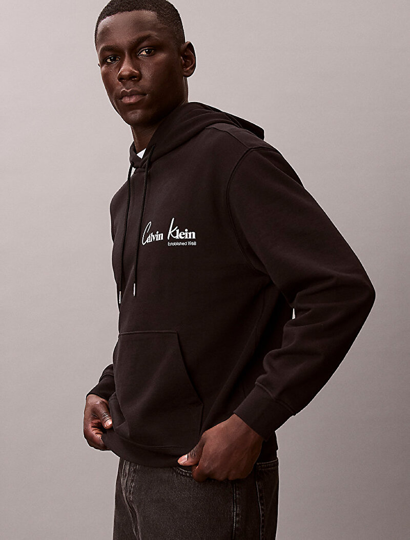 Calvin Klein Siyah Renkli Erkek 350 Terry Ck Graphic Sweatshirt