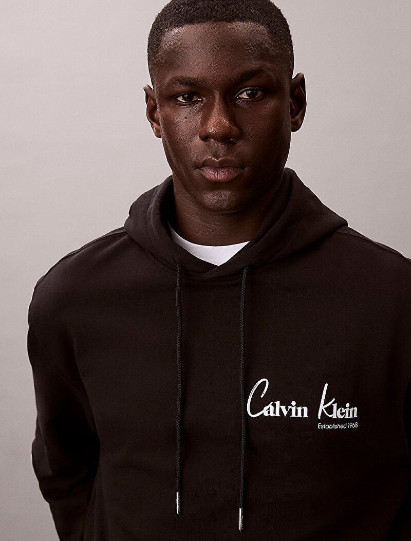 Calvin Klein Siyah Renkli Erkek 350 Terry Ck Graphic Sweatshirt