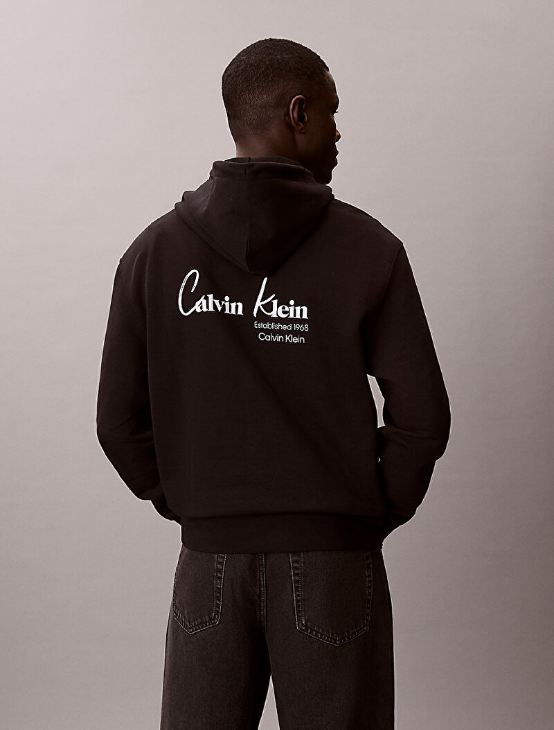 Calvin Klein Siyah Renkli Erkek 350 Terry Ck Graphic Sweatshirt