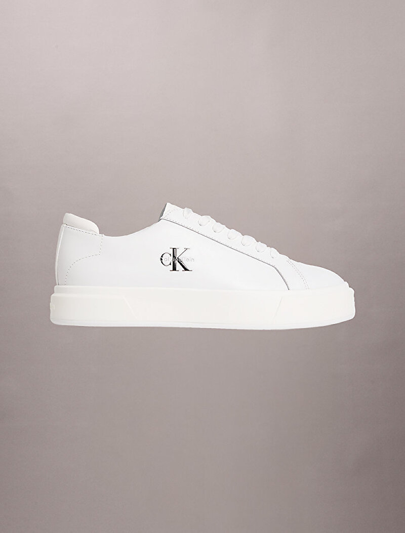 Calvin Klein Beyaz Renkli Erkek Basket Cupsole Laceup Sneaker
