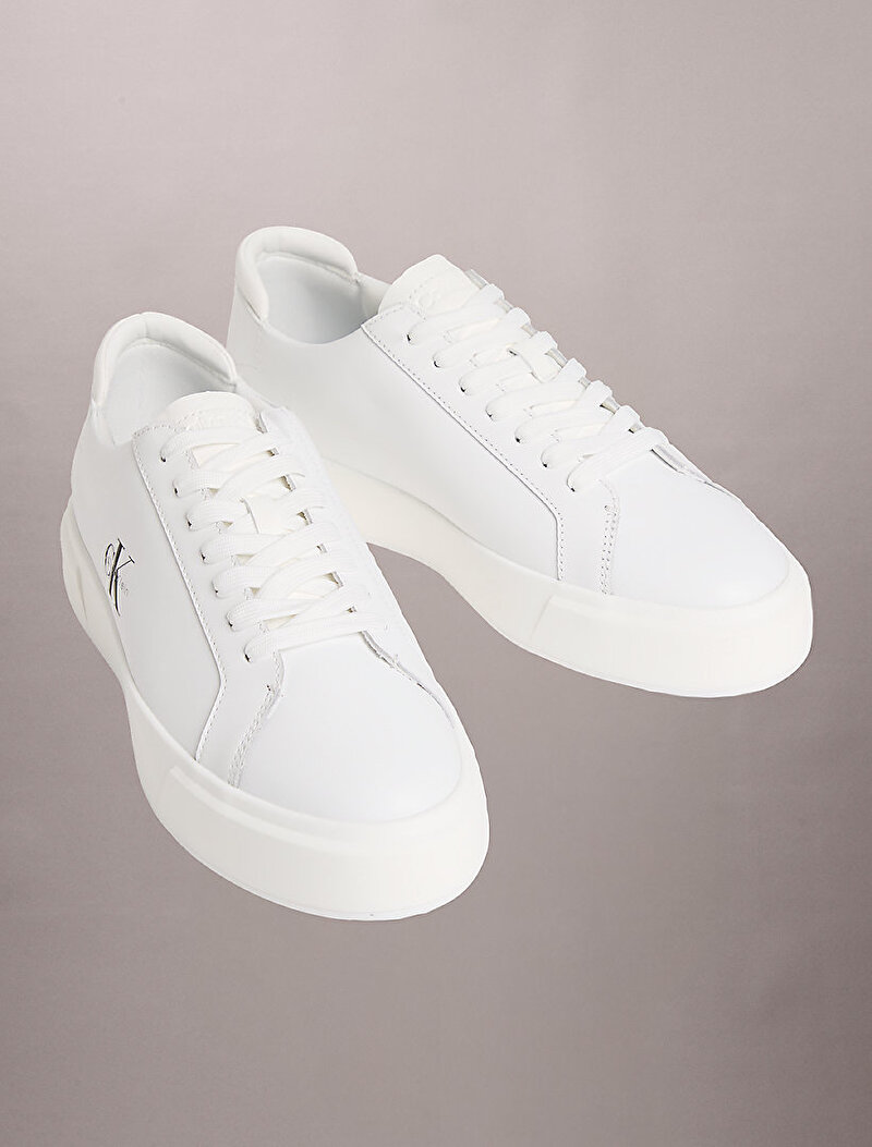 Calvin Klein Beyaz Renkli Erkek Basket Cupsole Laceup Sneaker