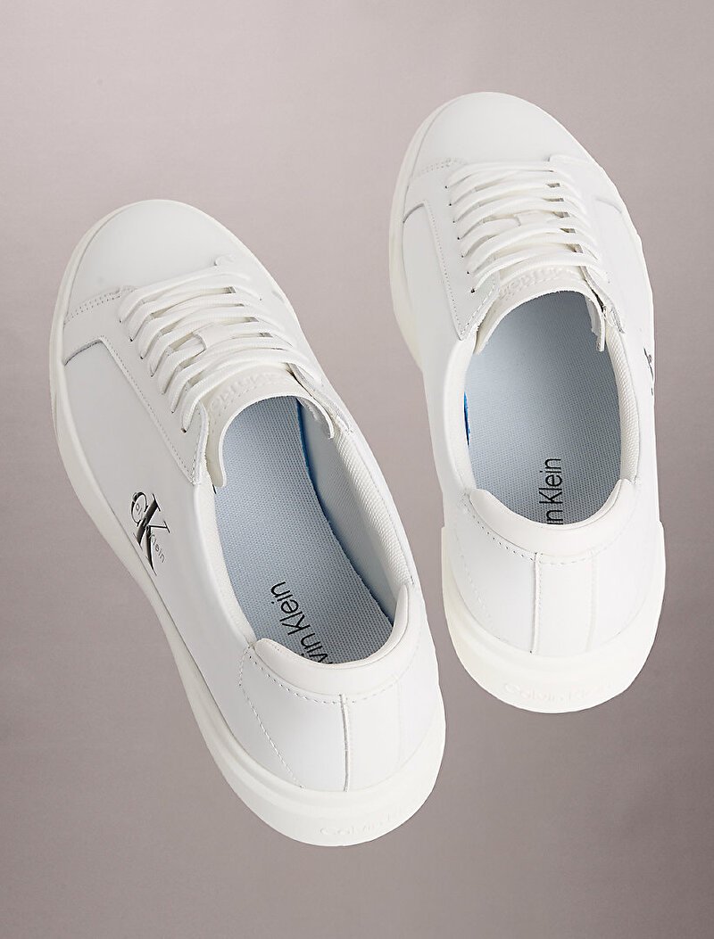 Calvin Klein Beyaz Renkli Erkek Basket Cupsole Laceup Sneaker