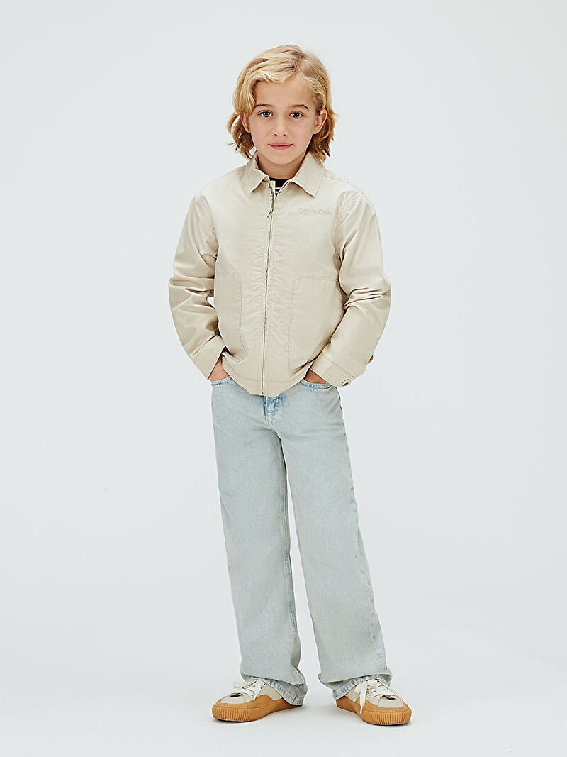 Calvin Klein Bej Renkli Erkek Çocuk CK Ripstop Ceket