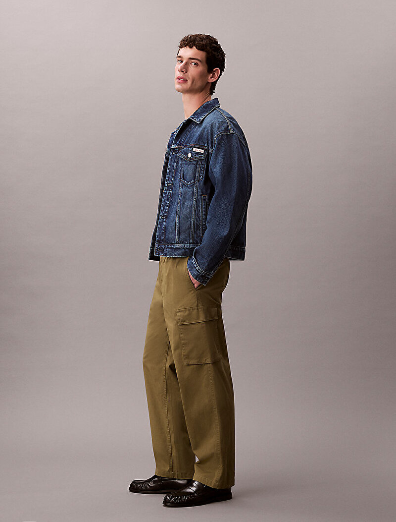 Calvin Klein Yeşil Renkli Erkek Relaxed Straight Comfort Pantolon