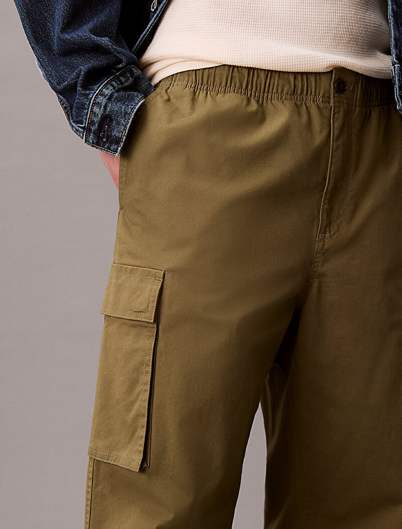 Calvin Klein Yeşil Renkli Erkek Relaxed Straight Comfort Pantolon