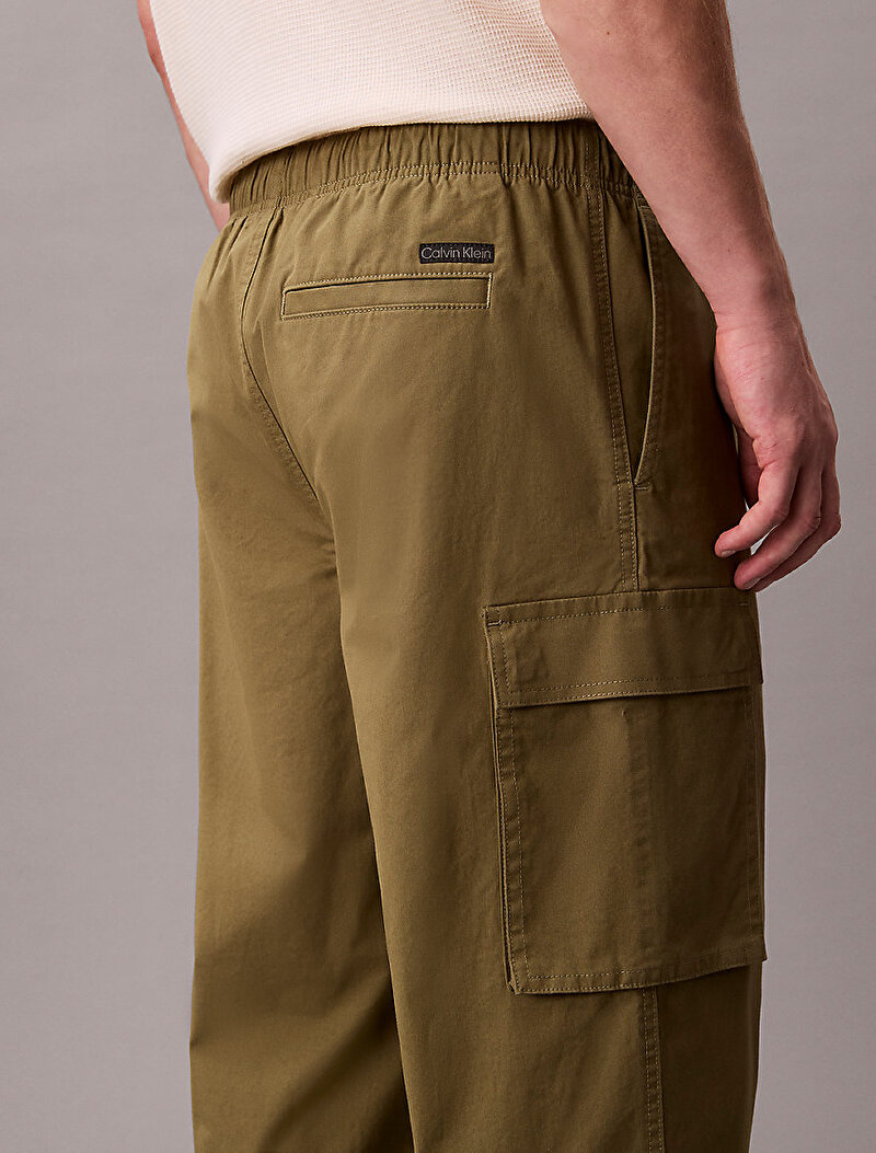 Calvin Klein Yeşil Renkli Erkek Relaxed Straight Comfort Pantolon