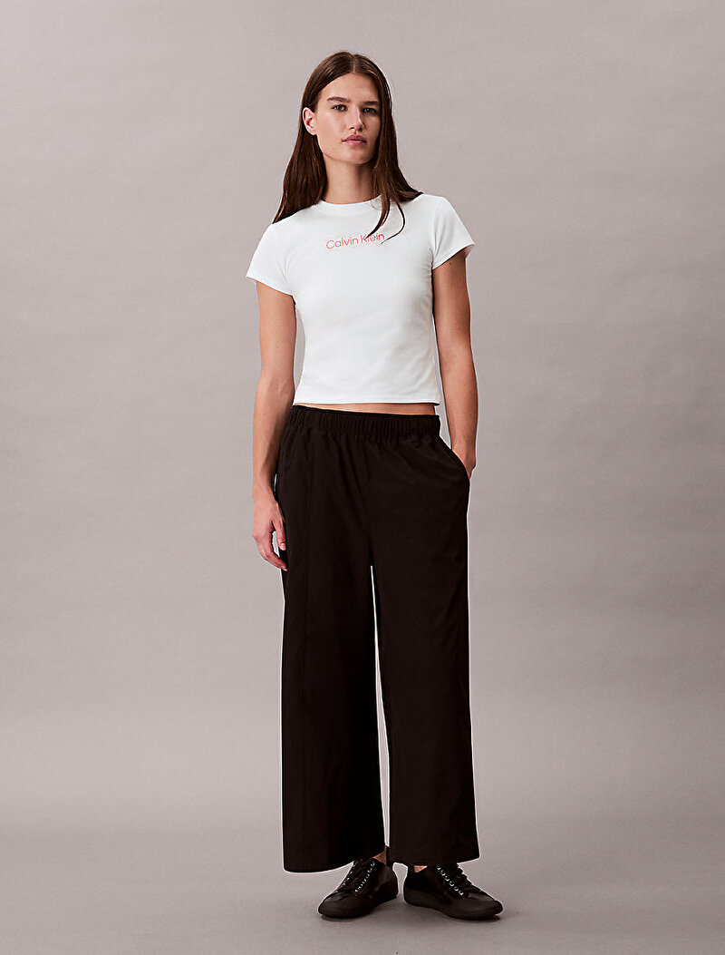 Calvin Klein Beyaz Renkli Kadın Baby T-shirt