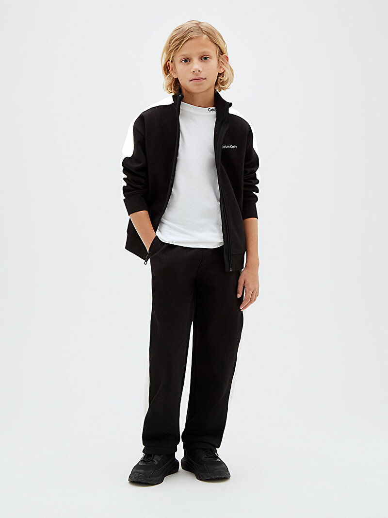 Calvin Klein Siyah Renkli Erkek Çocuk Terry Colorblock Eşofman Set