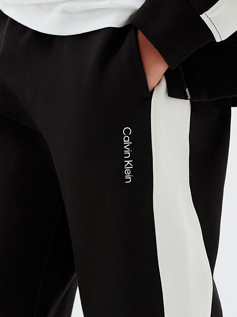 Calvin Klein Siyah Renkli Erkek Çocuk Terry Colorblock Eşofman Set