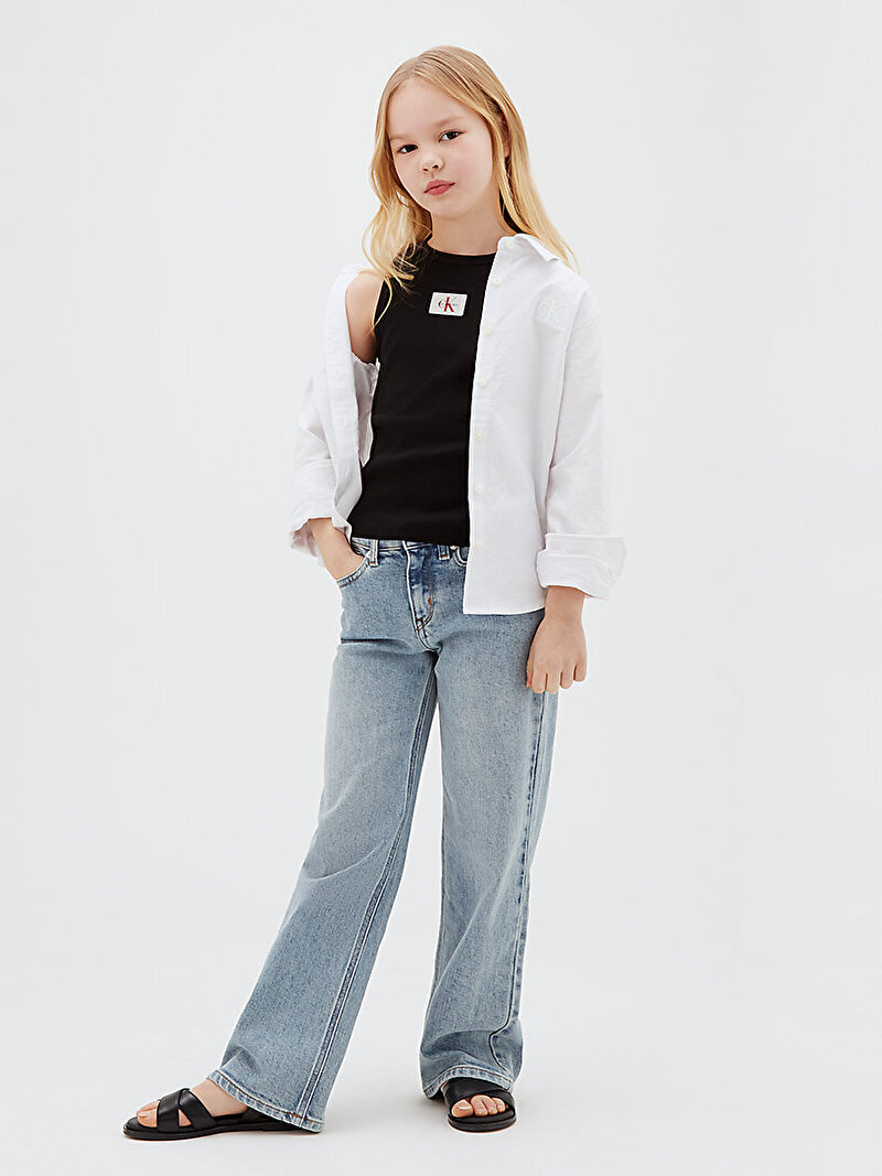 Calvin Klein Siyah Renkli Kız Çocuk Mini Me Rib Tank Top