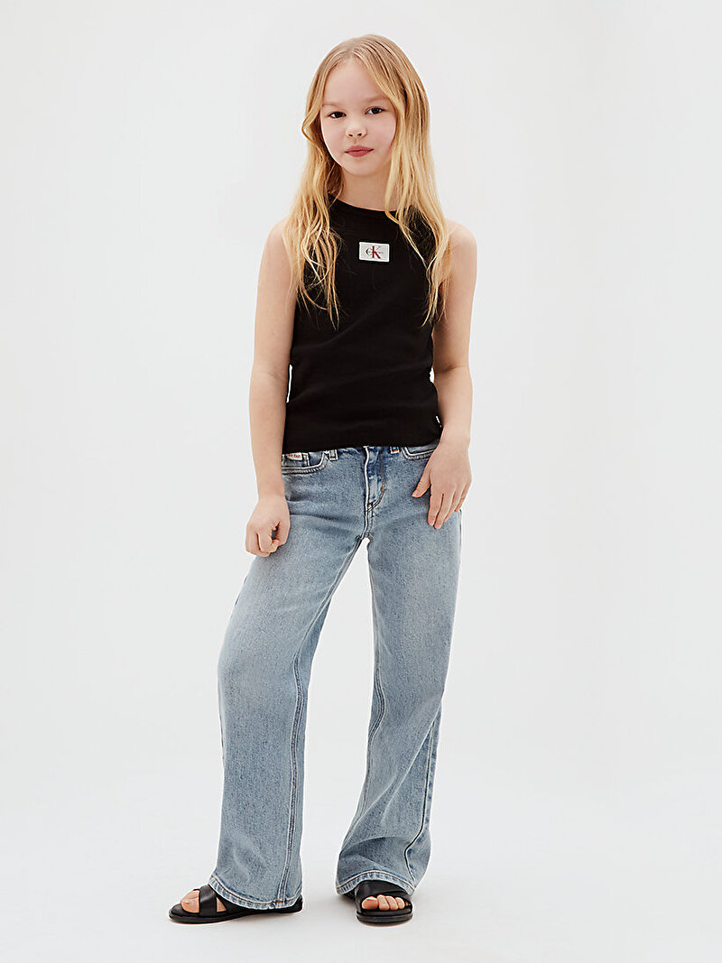 Calvin Klein Siyah Renkli Kız Çocuk Mini Me Rib Tank Top