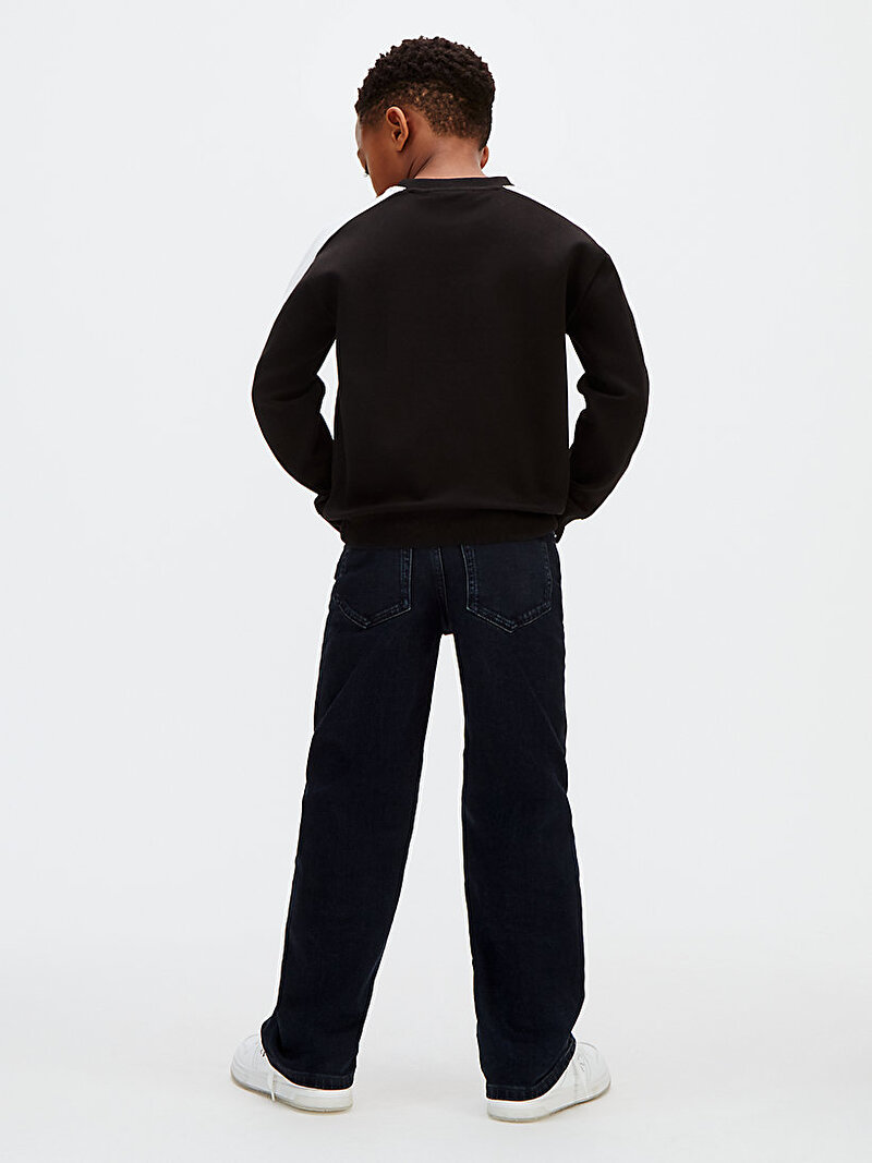 Calvin Klein Siyah Renkli Erkek Çocuk Relaxed Sweatshirt