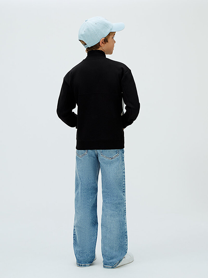 Calvin Klein Siyah Renkli Erkek Çocuk Colorblock Relaxed Sweatshirt