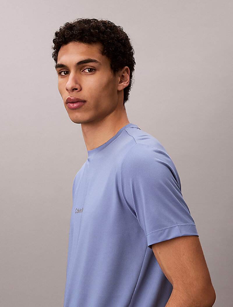 Calvin Klein Mavi Renkli Erkek Mesh T-shirt