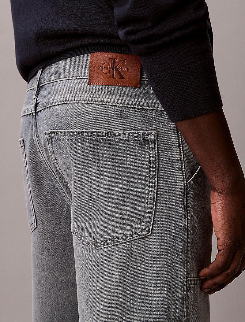 Calvin Klein Gri Renkli Erkek Vintage Chrome Carpe Jean Pantolon