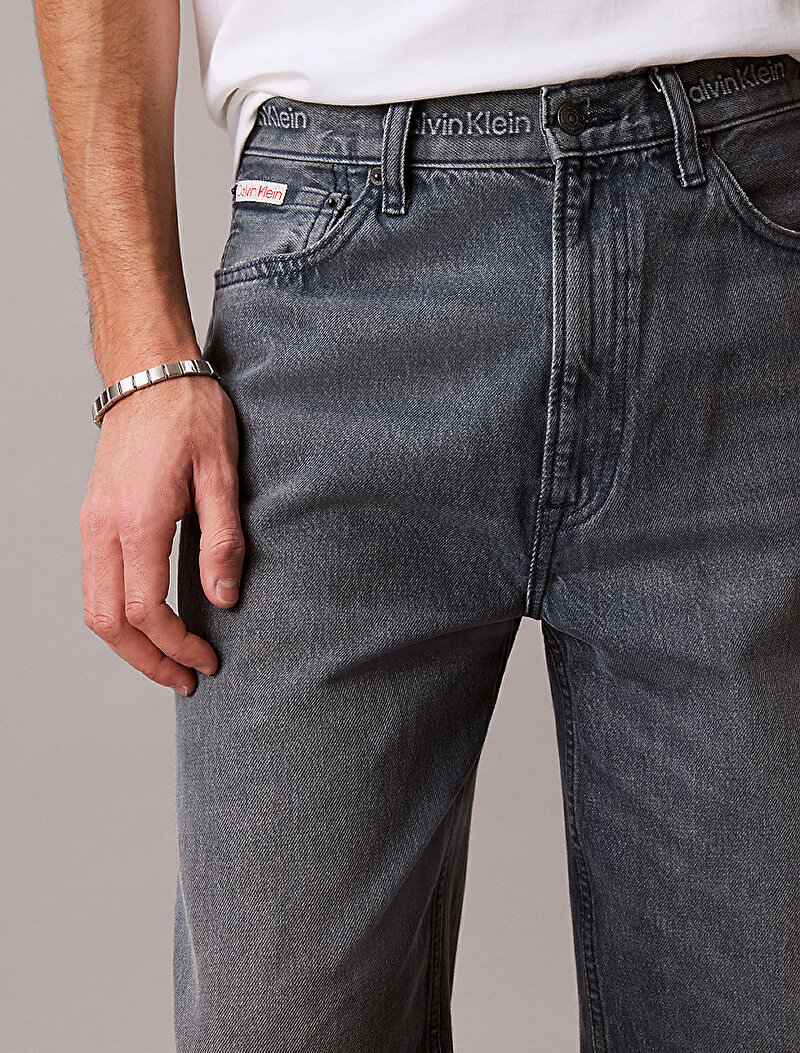 Calvin Klein Mavi Renkli Erkek Baggy Blue Ash Stone Jean Pantolon