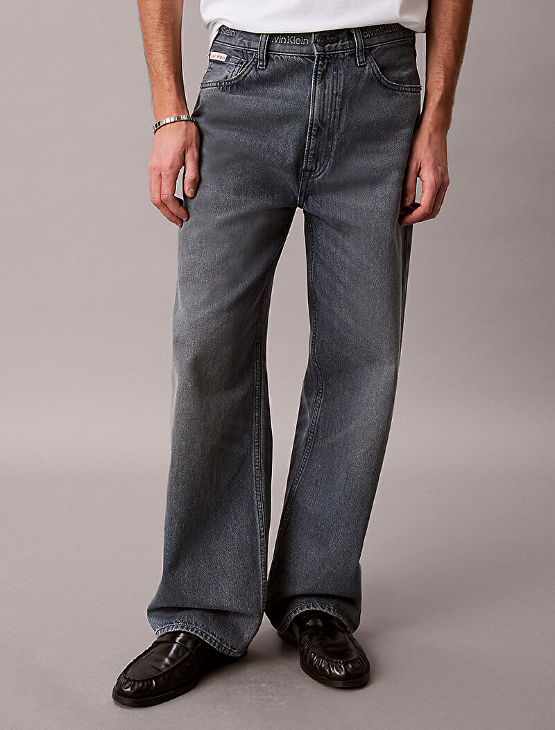 Calvin Klein Mavi Renkli Erkek Baggy Blue Ash Stone Jean Pantolon