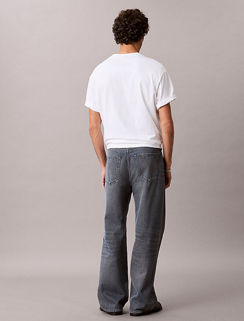 Calvin Klein Mavi Renkli Erkek Baggy Blue Ash Stone Jean Pantolon