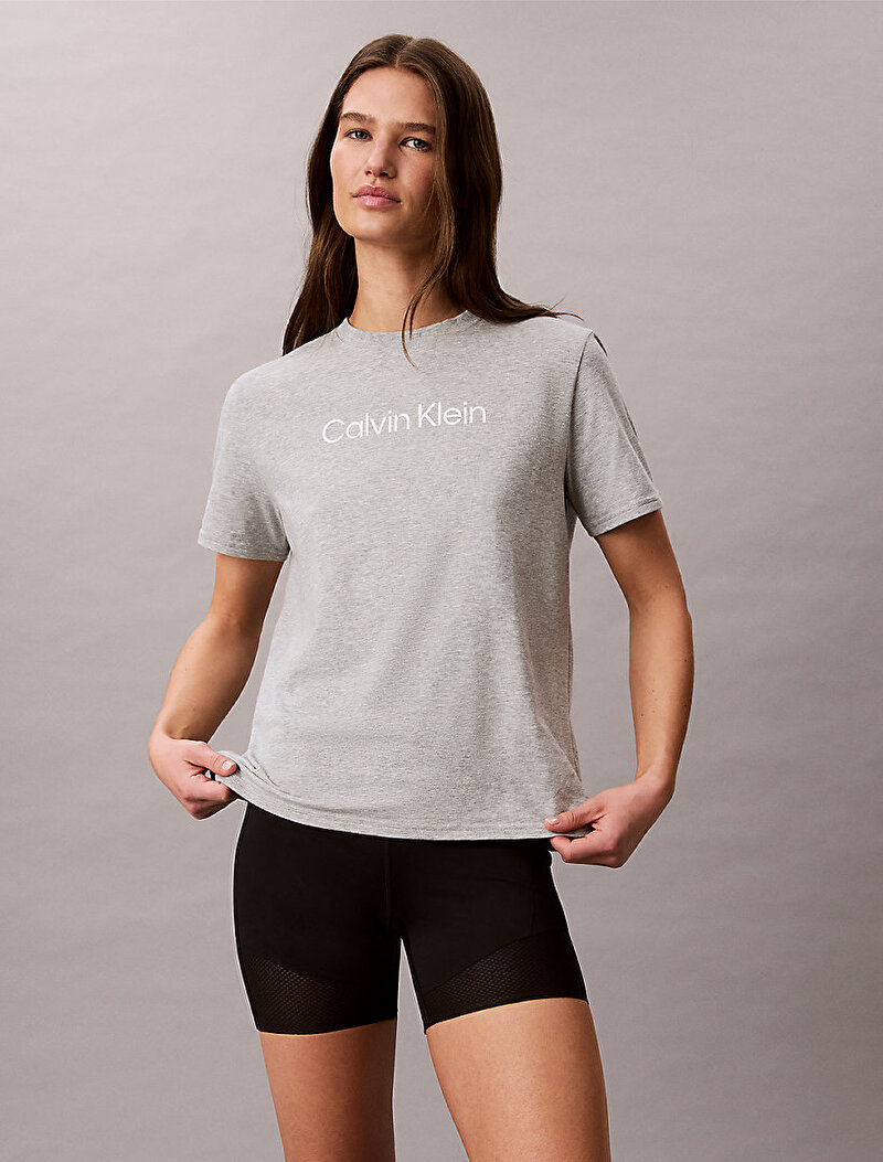 Calvin Klein Gri Renkli Kadın Regular T-shirt