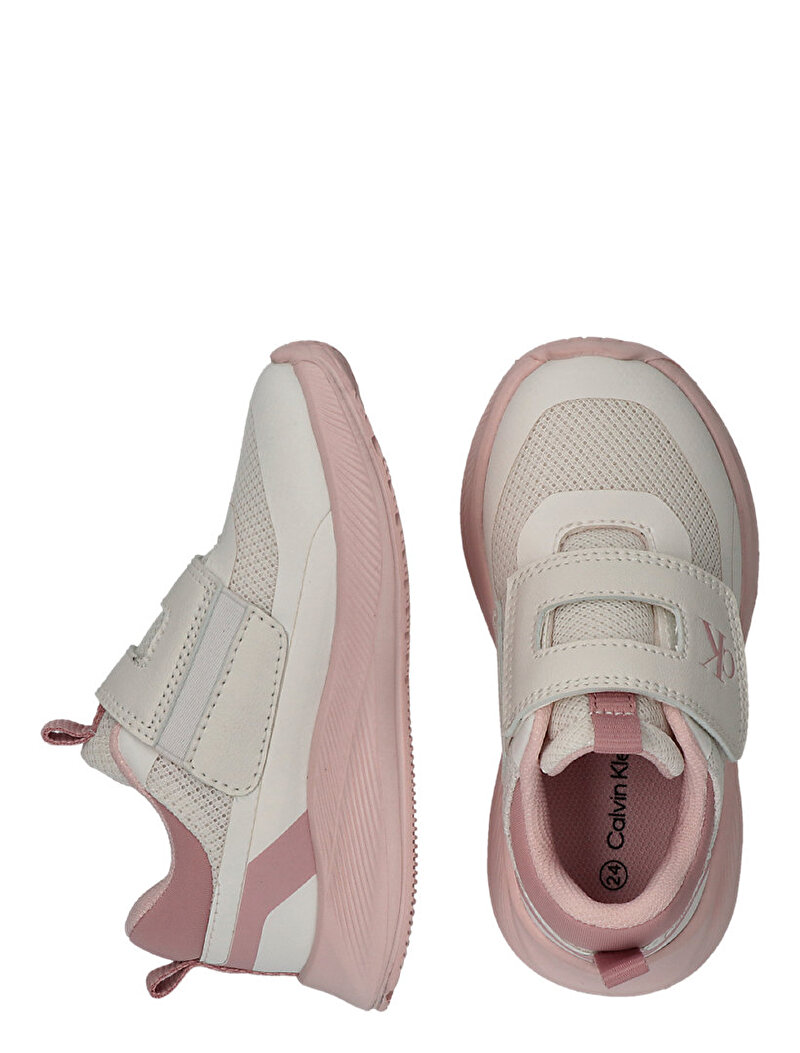 Calvin Klein Beyaz Renkli Kız Çocuk Low Cut Velcro Sneaker