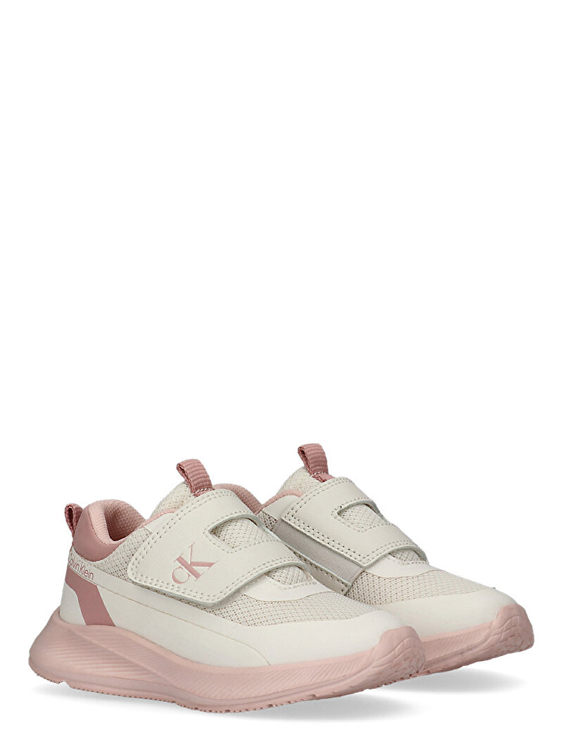 Calvin Klein Beyaz Renkli Kız Çocuk Low Cut Velcro Sneaker