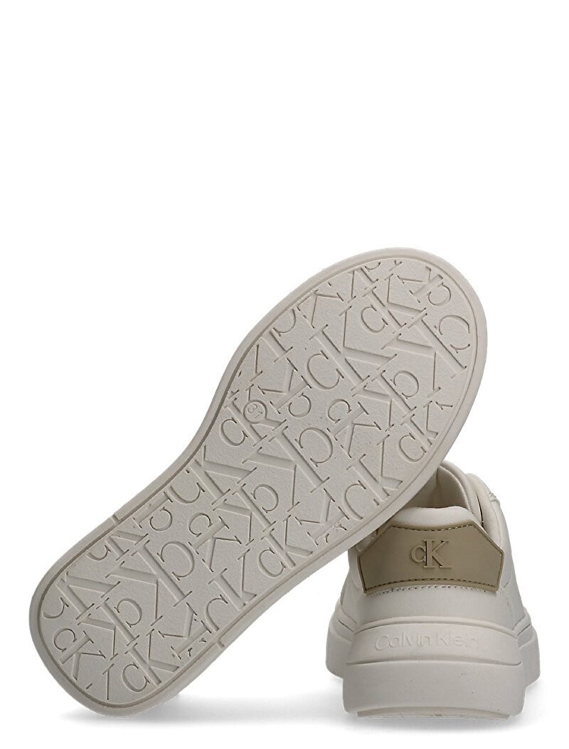 Calvin Klein Bej Renkli Çocuk Unisex Low Cut Laceup Sneaker