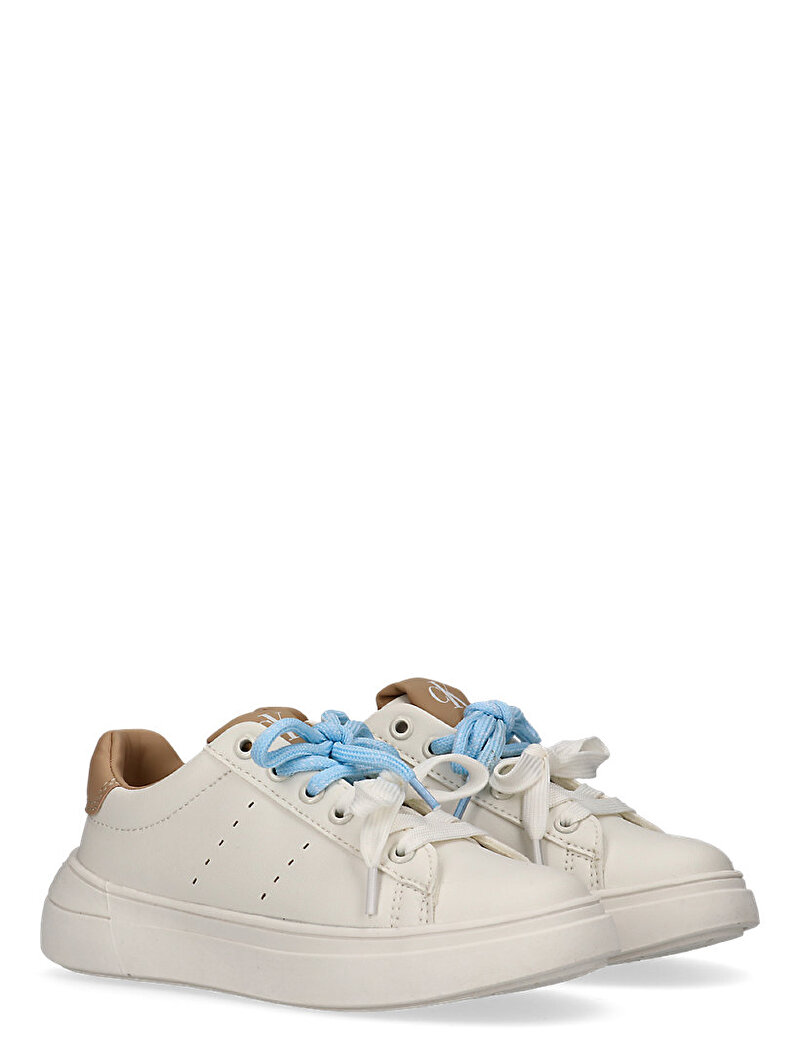 Calvin Klein Bej Renkli Çocuk Unisex Low Cut Laceup Sneaker