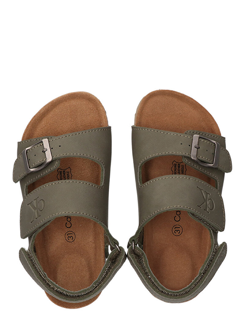 Calvin Klein Yeşil Renkli Çocuk Unisex Velcro Sandalet