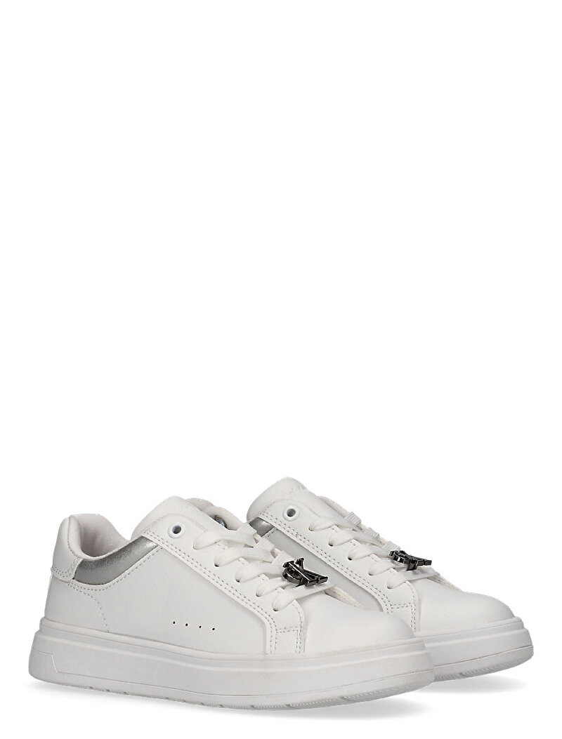 Calvin Klein Beyaz Renkli Kız Çocuk Low Cut Laceup Sneaker
