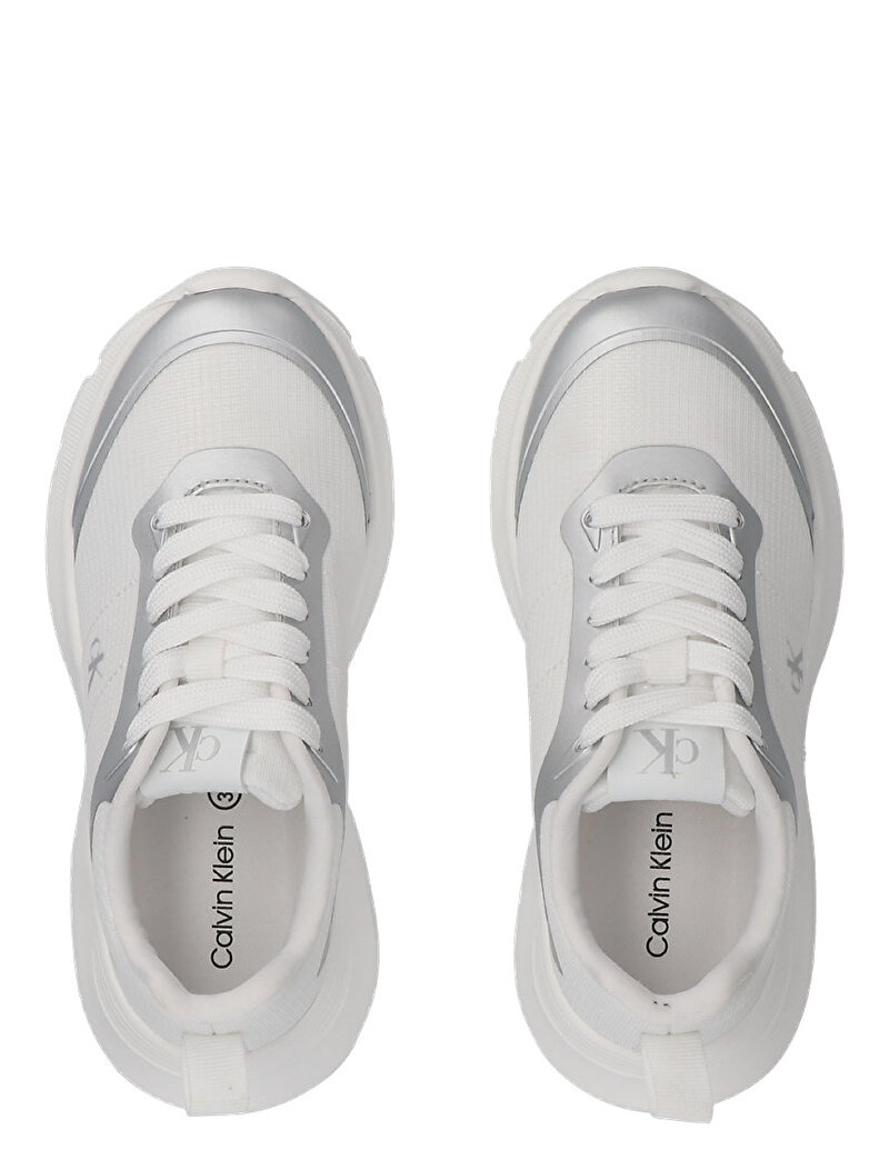 Calvin Klein Beyaz Renkli Kız Çocuk Low Cut Laceup Sneaker