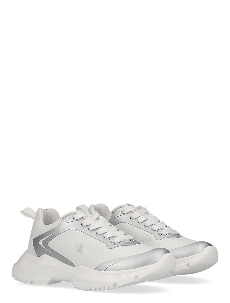 Calvin Klein Beyaz Renkli Kız Çocuk Low Cut Laceup Sneaker