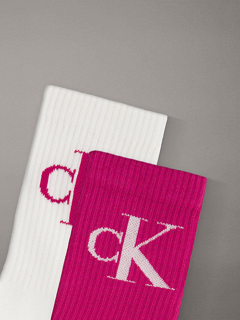 Calvin Klein Mor Renkli Kadın CKJ 'li Paket Çorap