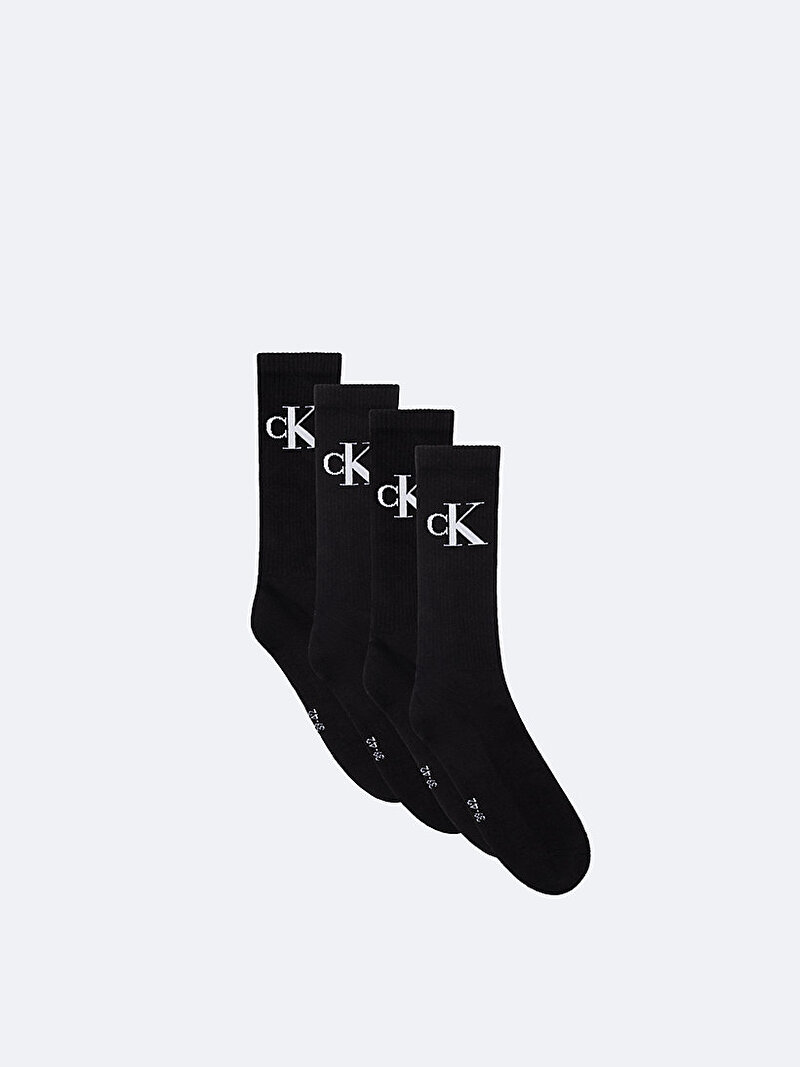 Calvin Klein Siyah Renkli Kadın CKJ 4'lü Paket Çorap