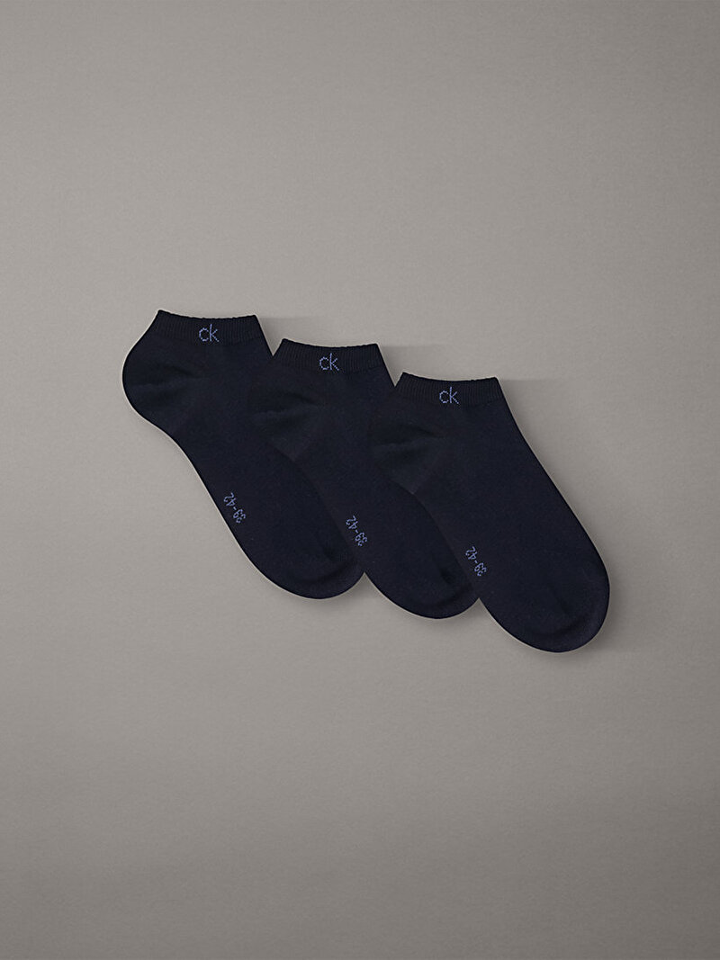 Calvin Klein Lacivert Renkli Erkek CK 3'lü Paket Sneaker Çorabı