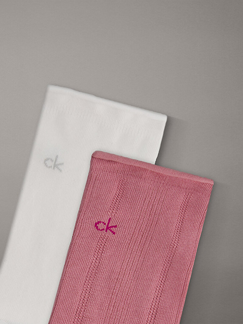 Calvin Klein Pembe Renkli Kadın CK 2'li Paket Çorap