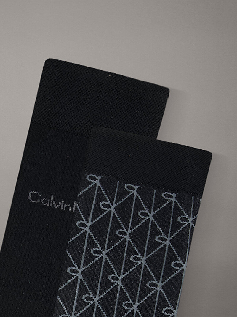 Calvin Klein Siyah Renkli Erkek CK 2'li Paket Çorap