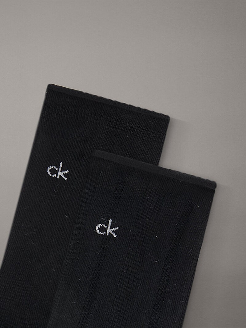Calvin Klein Siyah Renkli Kadın CK 2'li Paket Çorap
