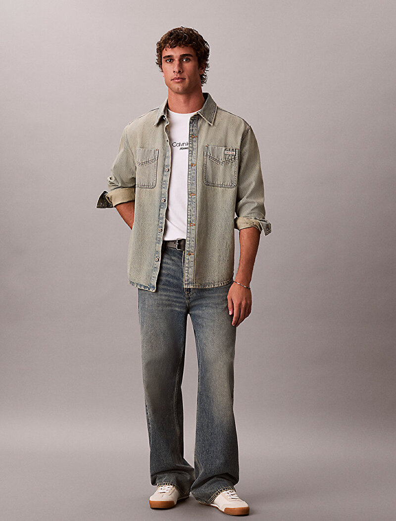 Calvin Klein Beyaz Renkli Erkek 16s Relaxed Fit T-shirt
